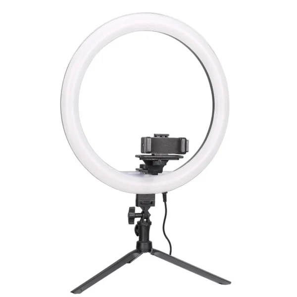Osaka 14 Inch LED Ring Light with Table Tripod & Bluetooth Remote - 15W Dimmable Lighting, 2 Color Modes for Photo, Video, Live Streaming & Makeup - Image 3