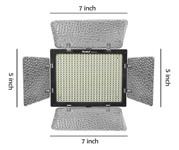 Osaka LED Video Light OS 576 Slim with 8000 mAH F750 Battery & Ultra Fast Charger for All DSLR and Video Cameras and YouTube Video Shooting - Image 3